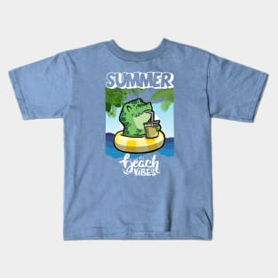 Summer Dinosaur - Re-REXation Kids T-Shirt